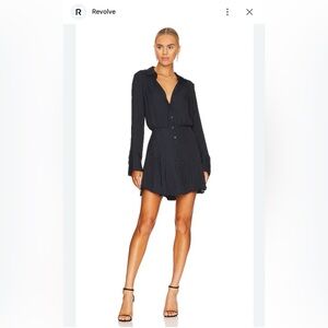 FREE PEOPLE EVERLY BLACK SHIRTDRESS.